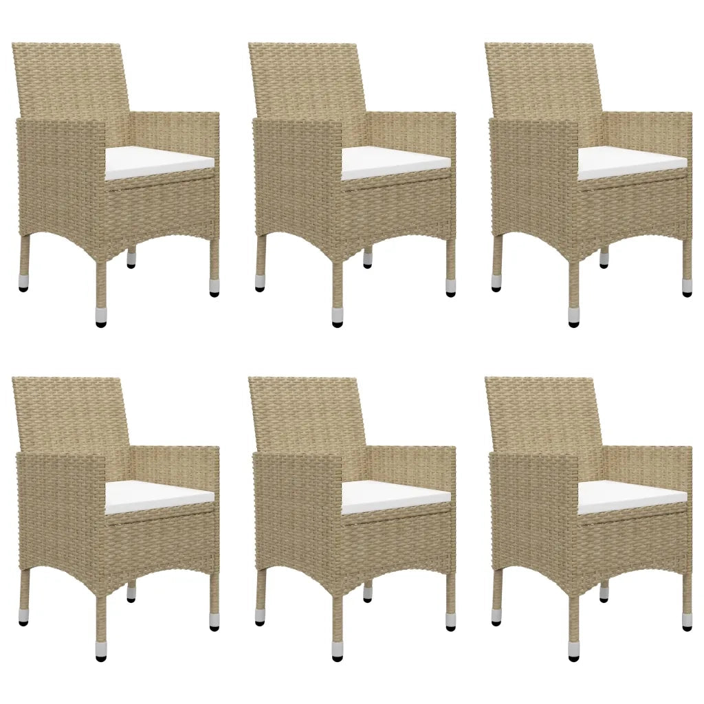 Set Mobili da Pranzo per Giardino 7 pz Beige 3067767