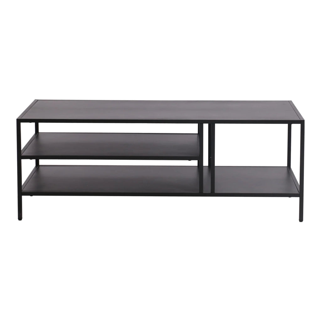 Tavolino da caffè in metallo 40 x 110 x 55 cm nero 03_0008452