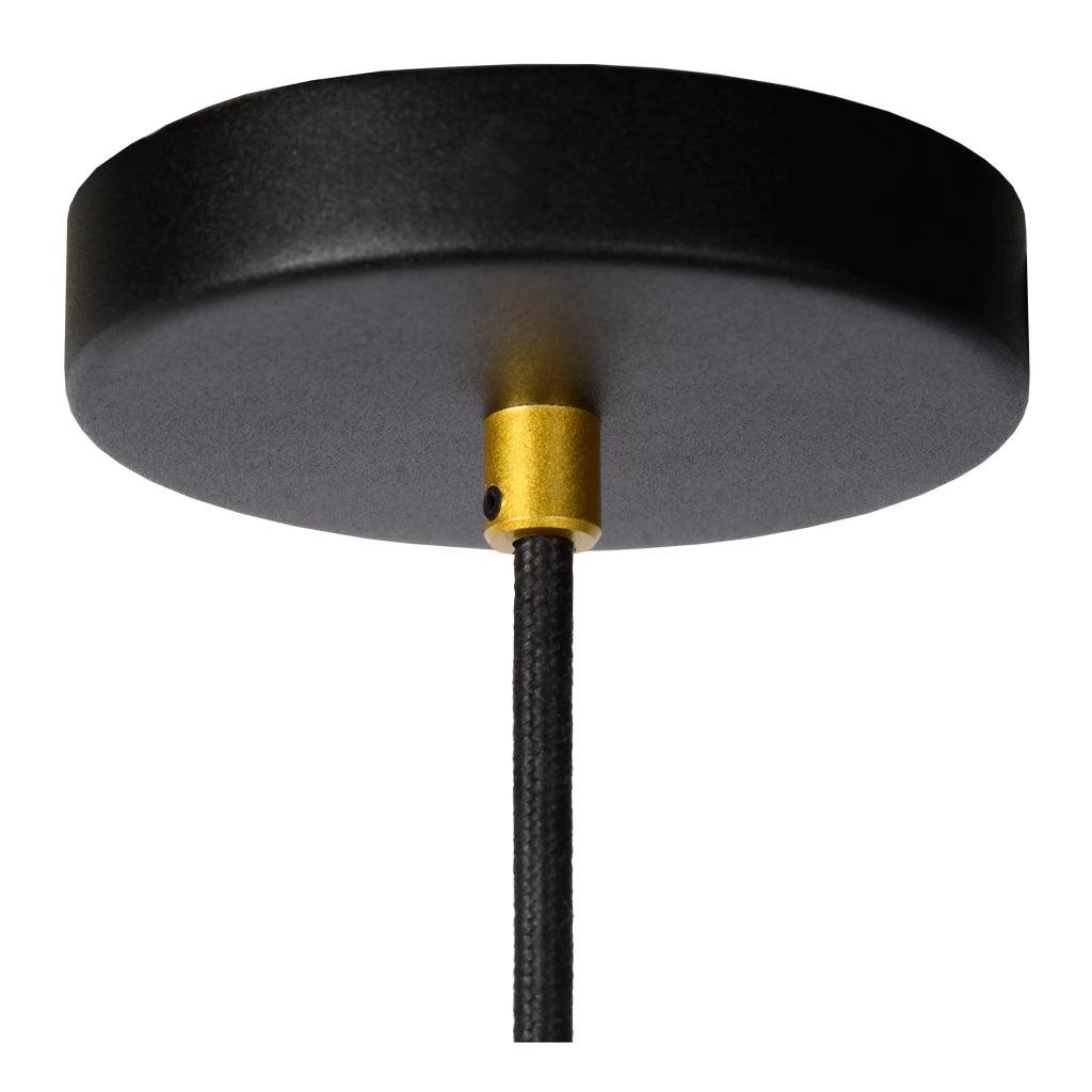 Lampada a sospensione tubo nera oro FLORIS Lucide GU10