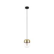 Lampadario Contemporaneo Maryvilla 1 Luce Acciaio Nero