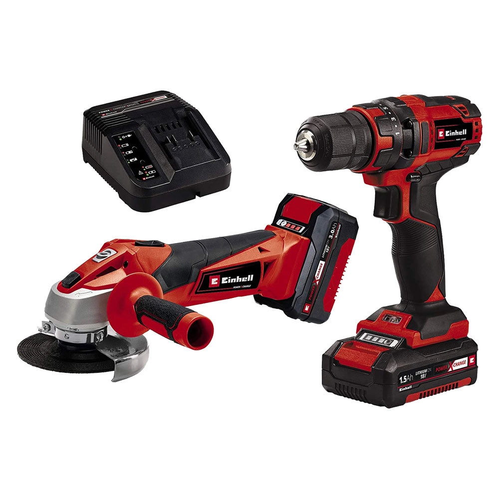 Trapano Avvitatore+smerigliatrice a Batteria Einhell Tc Tk 18 Li 2 Pezzi