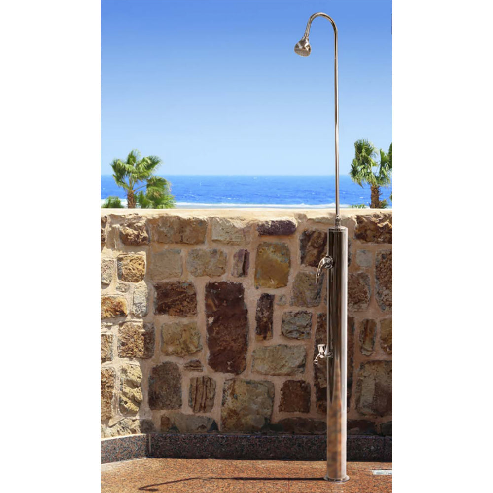 Doccia da Giardino Miscelatore e Lavapiedi ATI Docce Minijet-M Inox Anodizzato