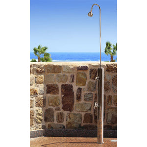 Doccia da Giardino Miscelatore e Lavapiedi ATI Docce Minijet-M Inox Anodizzato