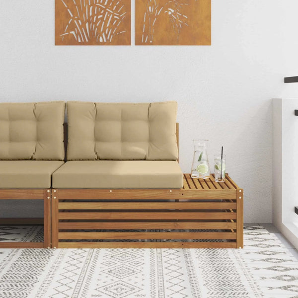Divano Esterno Finale 3 Pezzo Naturale e Beige 115 x 83 x 73 cm 900576