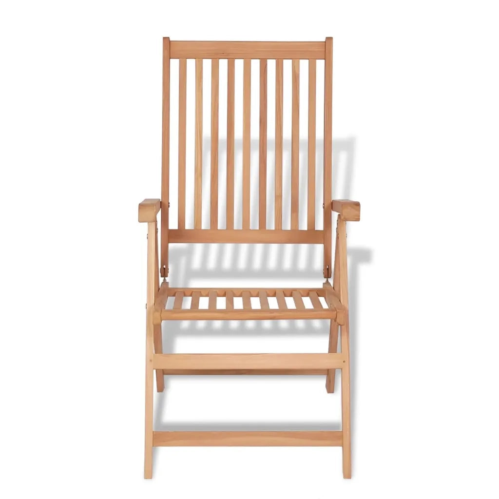 Set da Pranzo da Giardino 7pz Sedie Pieghevoli Massello di Teak 43032