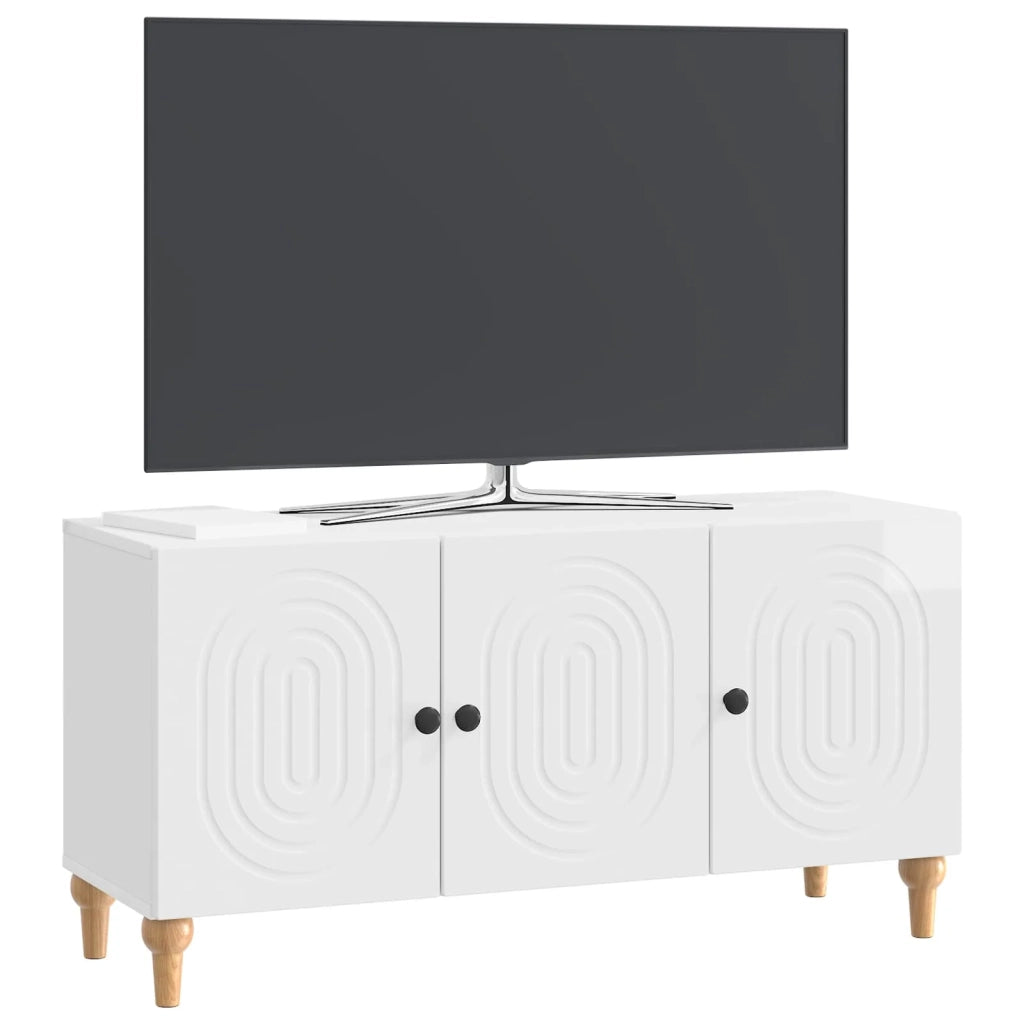 Mobile TV 99 x 34,5 x 50 cm Bianco Lucido Legno ingegnerizzato 894259