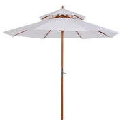 Ombrellone in legno Parasole da giardino parasole in legno Parasol Spasolatore Doppio Crema