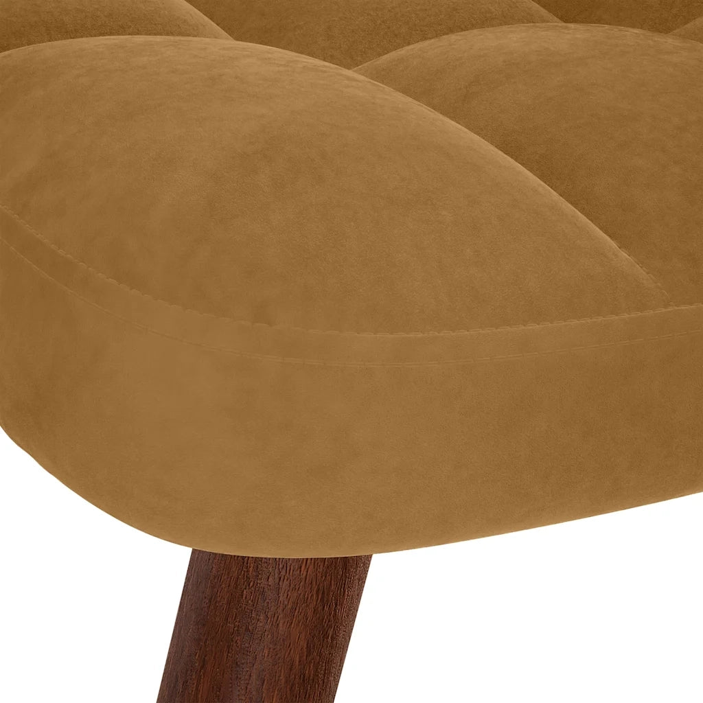 Divano Sedia-Poltrona Relax con Poggiapiedi Marrone in Velluto 466856