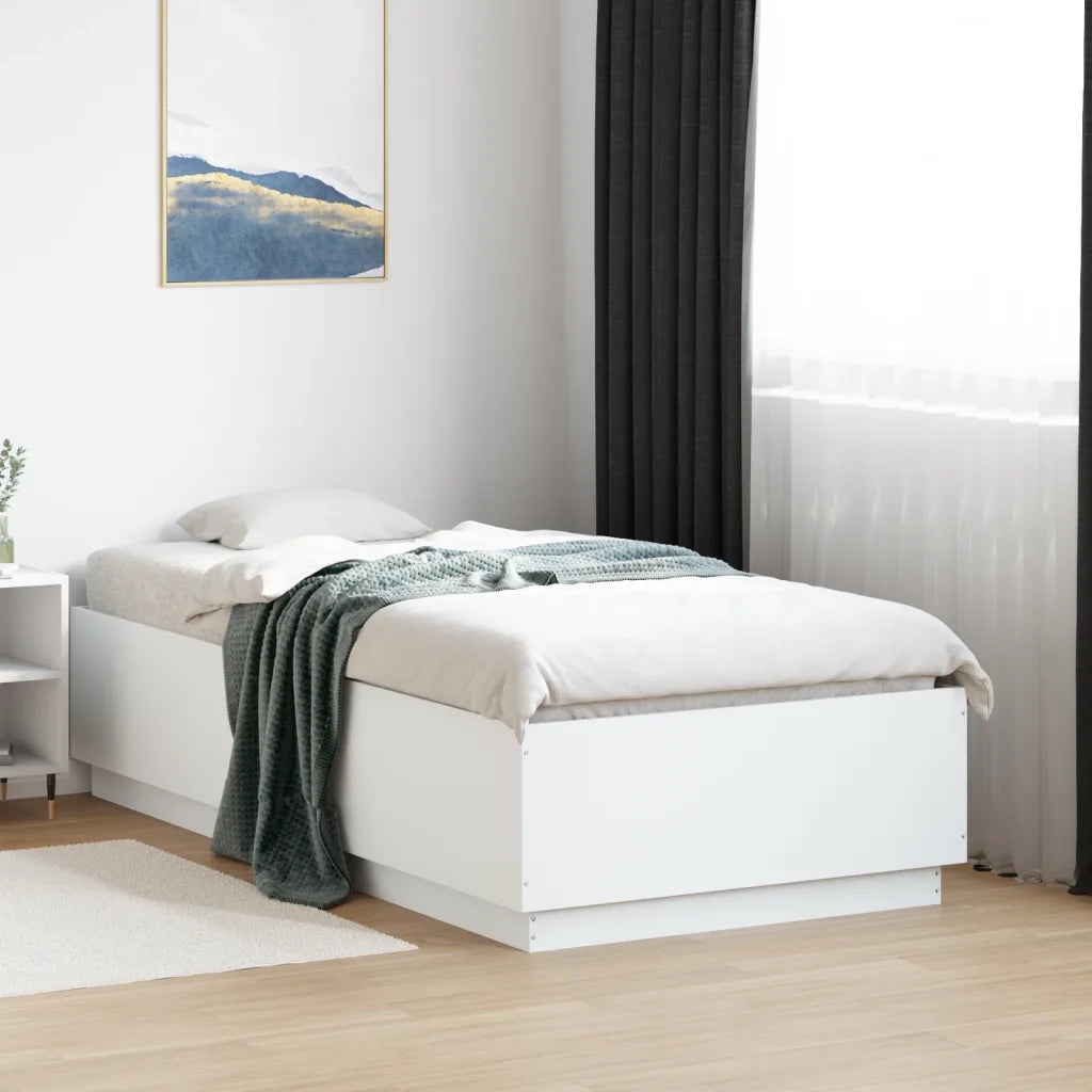 Giroletto con Luci LED Bianco 75x190 cm in Legno Multistrato 3209667