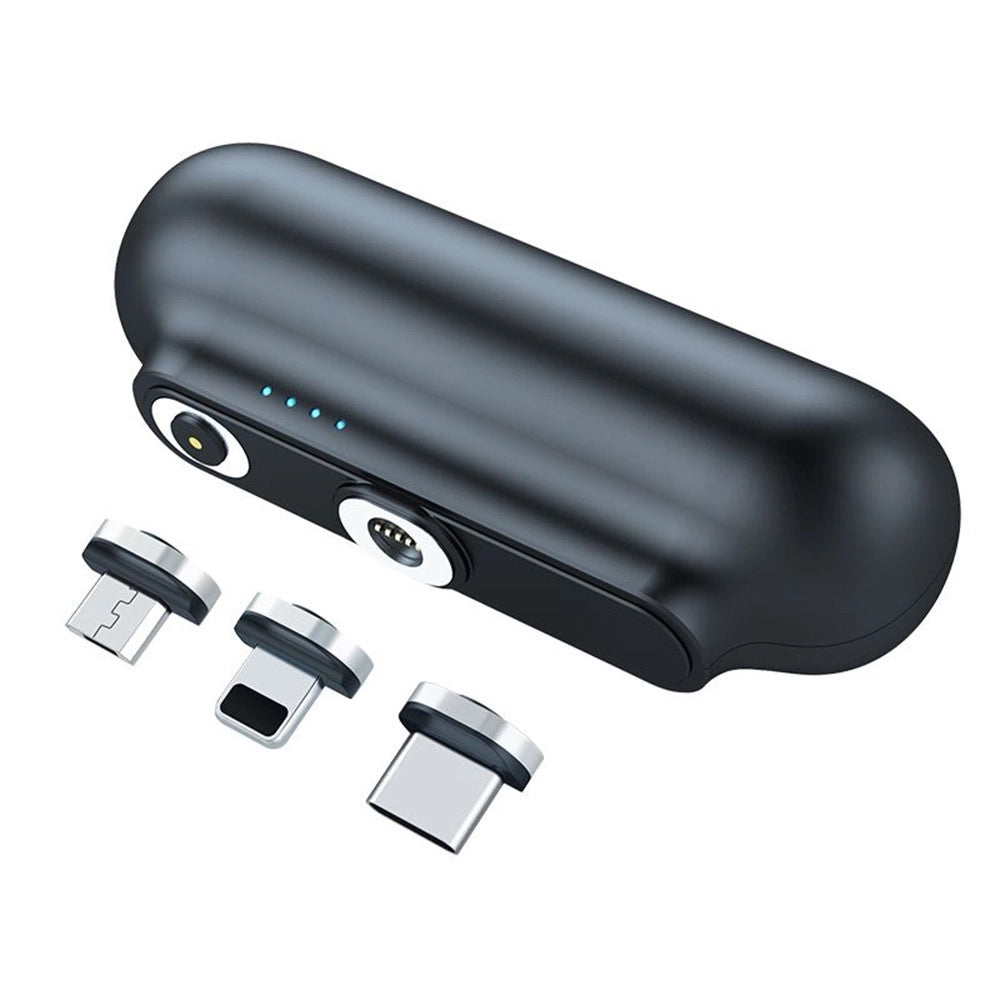 Trade Shop - Mini Power Bank Magnetico 5000mah Caricabatterie Portatile Compatto Con 3 Connettori 7019-3 -