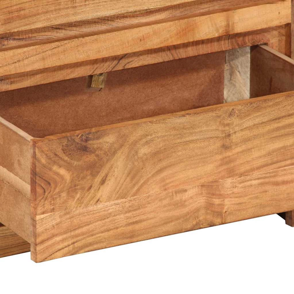 Cassettiera 55 x 33 x 75 cm ampio spazio di archiviazione design contemporaneo ingresso legno massello di acacia marrone miele 02_0056676