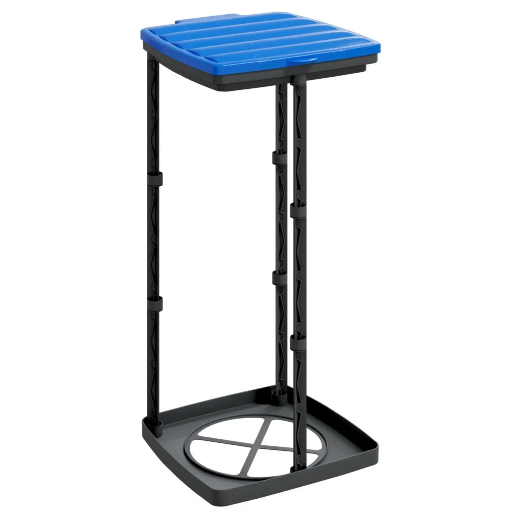 Porta Sacchi Spazzatura 2 pz Nero e Blu 60 L in PP 154979