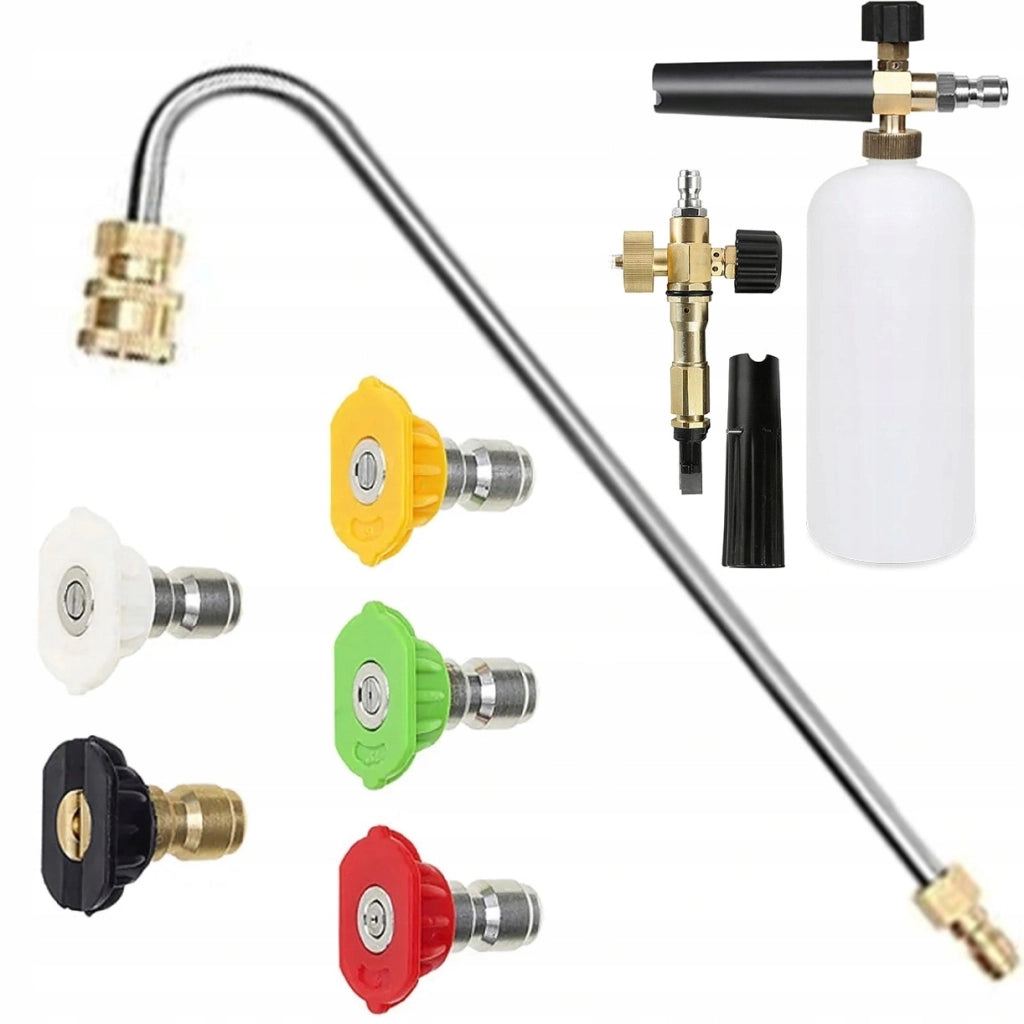 Set di Ugelli per Idropulitrice con Lancia e Schiumogeno – 5 Ugelli (0°, 15°, 25°, 40°, 60°) | Max 250 Bar, 60°C