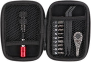 Kit di riparazione combinato per mountain bike e biciclette da corsa, contenitore di attrezzi per bicicletta