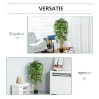 Bambù Artificiale con Vaso per Interno ed Esterno, Φ18x150cm