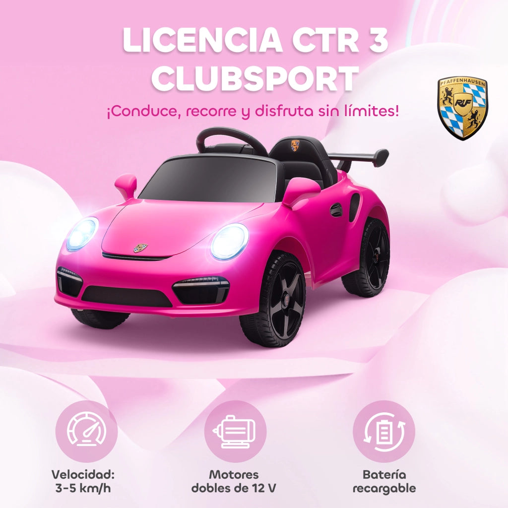 Auto Elettrica per Bambini RUF CTR 3 ¨C Xylo ¨C Rosa con Telecomando e Doppie Ruote