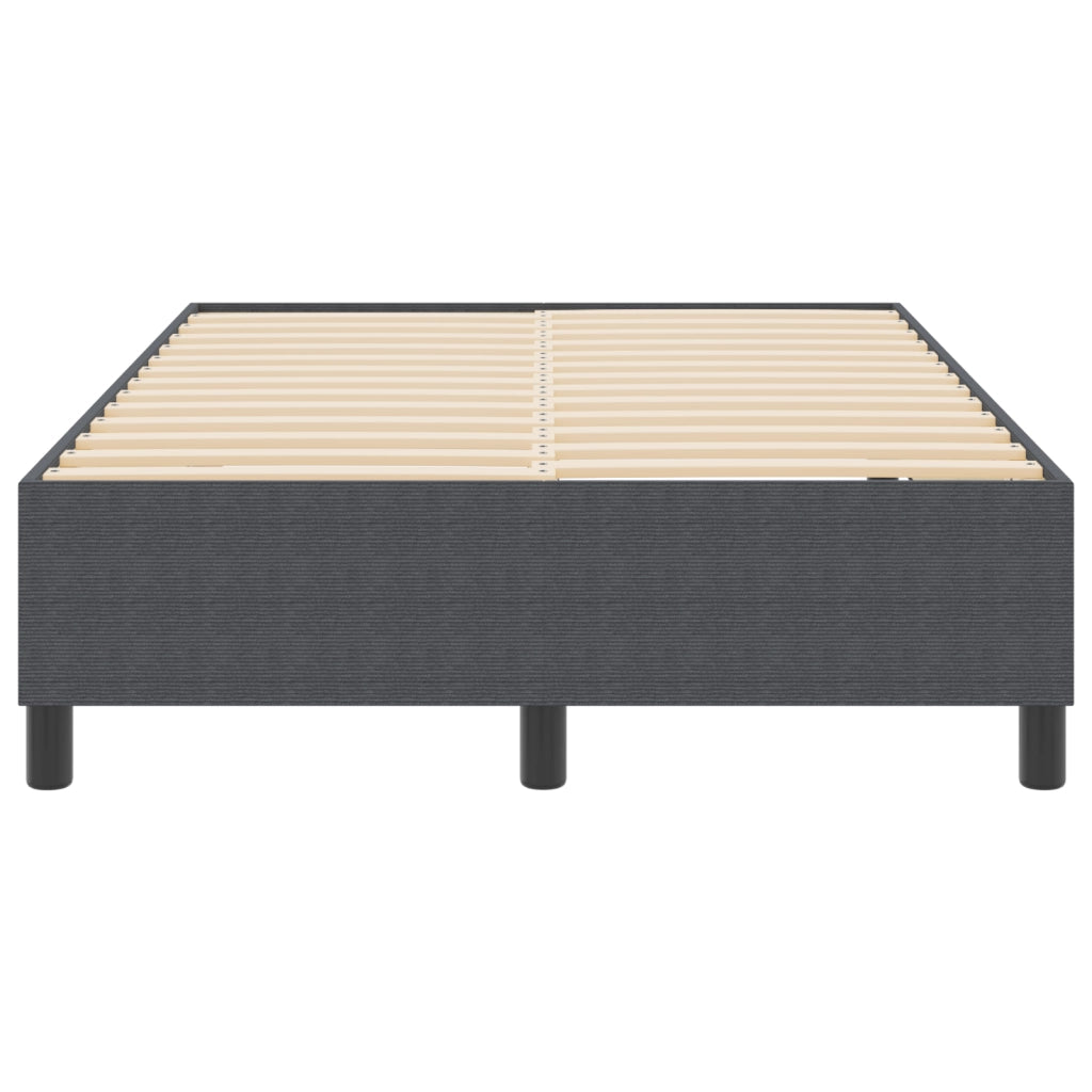 Letto a Rete Grigio Scuro 120x200 cm in Tessuto Corduroy