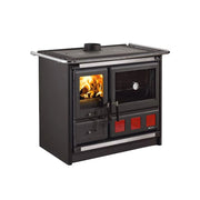 Cucina a legna – Rosa XXL 5.0 VST Steel finitura Antracite 107×67 h86 cm 11 kW – La Nordica