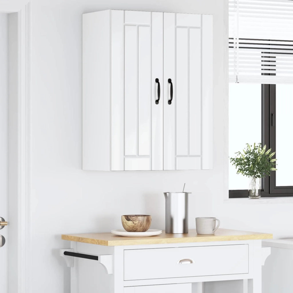 Armadietto a muro LUCCA 2 pcs Bianco Lucido 30 x 31 x 80 cm