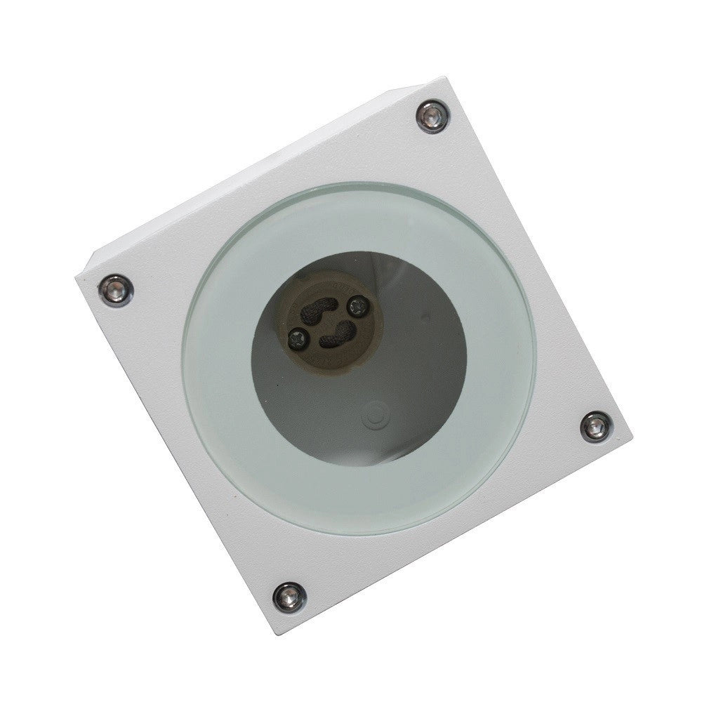Trade Shop - Faretto Plafoniera Soffitto Led Gu10 Lampada Quadrata Esterno Impermeabile Ip65 -
