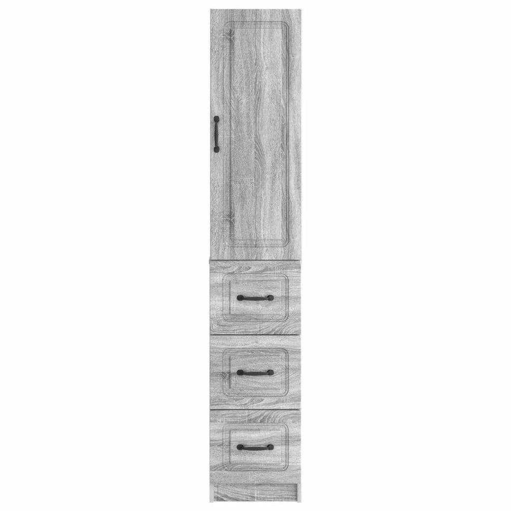 Set di armadi 2 pcs Sonoma grigio 33 x 34,5 x 87 cm