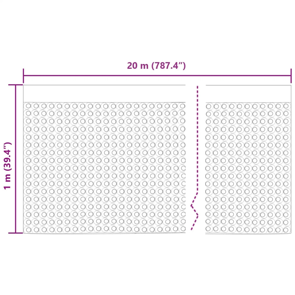 Foglio di drenaggio stampato Nero 1 x 20 m HDPE CFW5473534