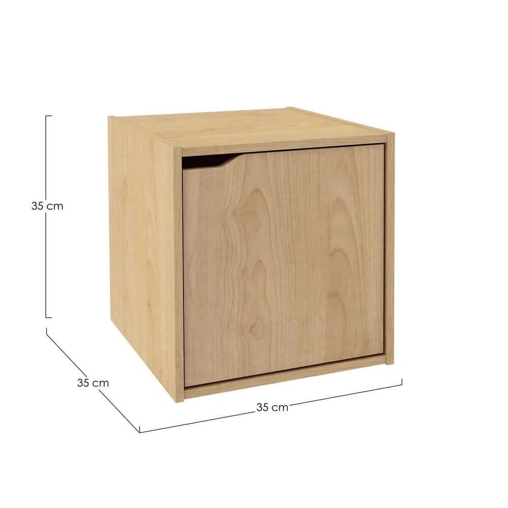 Cubo modulare con anta in legno composito per libreria - MATRIX PRO