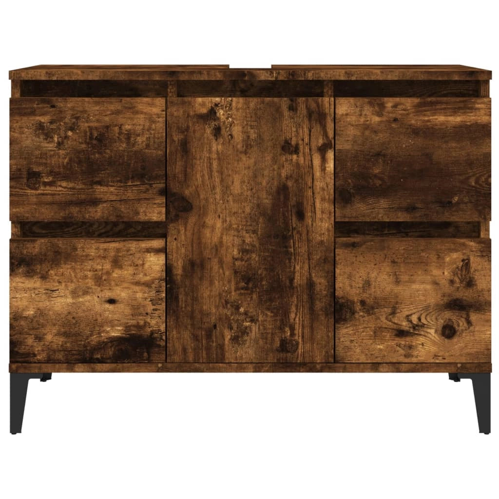 Mobile lavabo 80 x 33 x 60 cm in legno laccato rovere affumicato 02_0006822