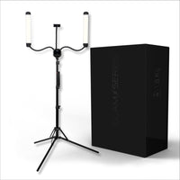 GlamSeries GlamLuminater Luce LED, lampada con 2 bracci flessibili, temperatura di colore regolabile in continuo, lampada con telecomando, illuminazione per make-up artist