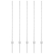 Palo della recinzione 5 pz Argento 120 cm Acciaio CFW4571055
