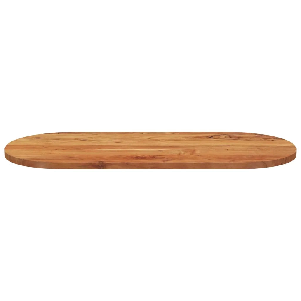 Piano Tavolo 110x50x2,5 cm Ovale in Legno Massello di Acacia