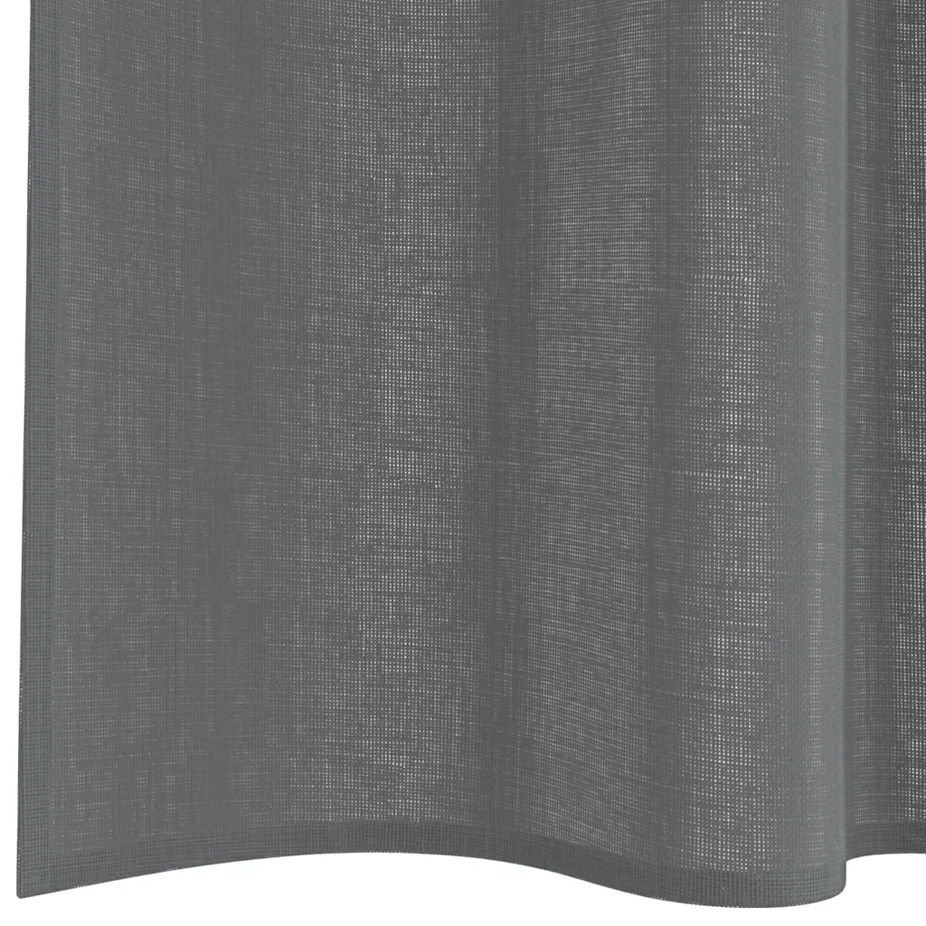 Tende in Voile con Tasche per Aste 2 pz Grigio Scuro 4102183