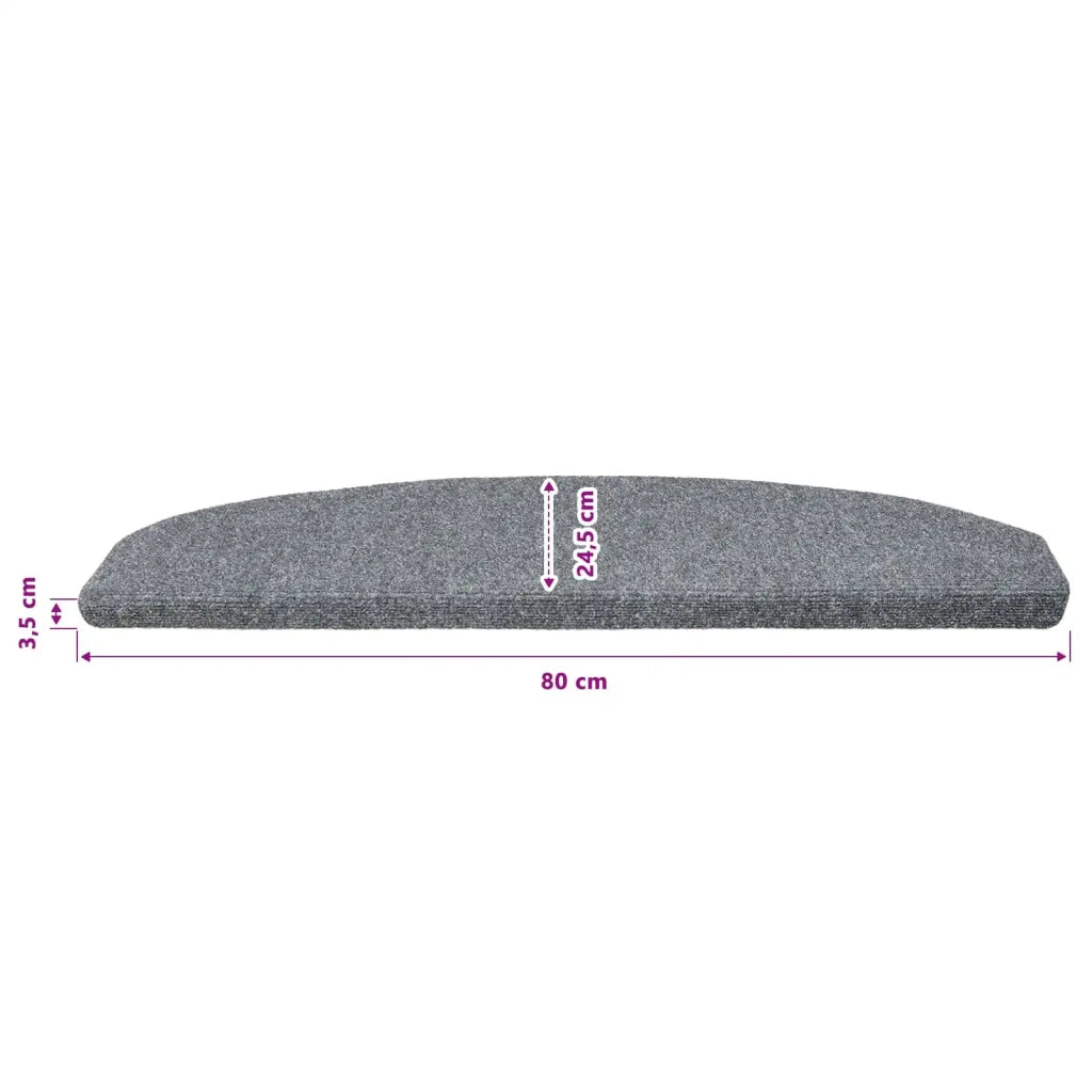 Tappetini per scale autoadesivi 15 pcs Grigio Chiaro