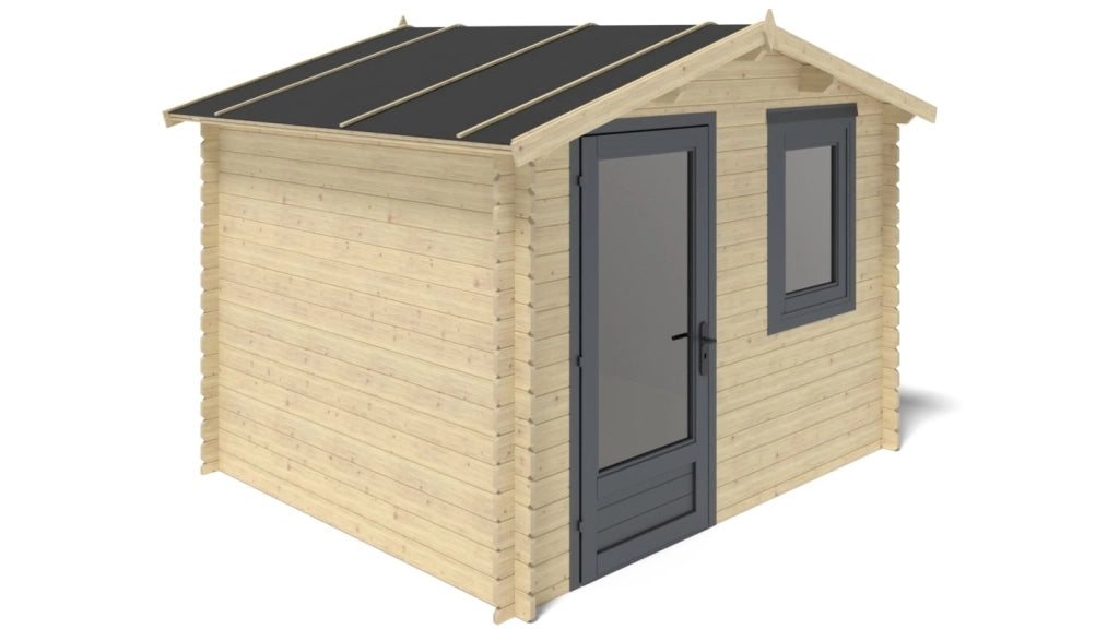 Casetta da giardino in legno - 7.5m2 - 3x2.5m - 28mm - colore: naturale - DOM755 - ALTANKA