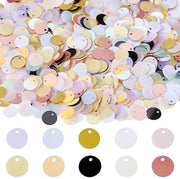 Set di Paillettoni 2880 pezzi - Paillettoni rotondi lisci - 10 colori opachi - PVC per artigianato - da cucire per DIY - diametro 10,5 mm - paillettoni decorativi