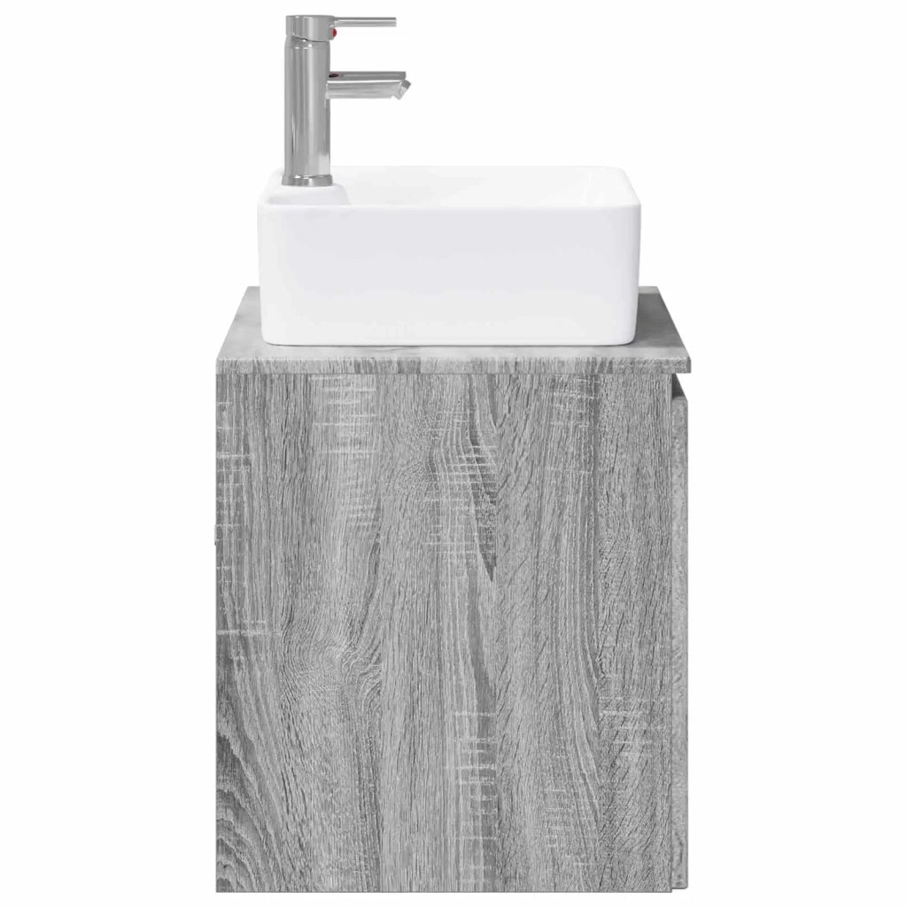 Set di mobili per il bagno Sonoma grigio Legno ingegnerizzato 3404326