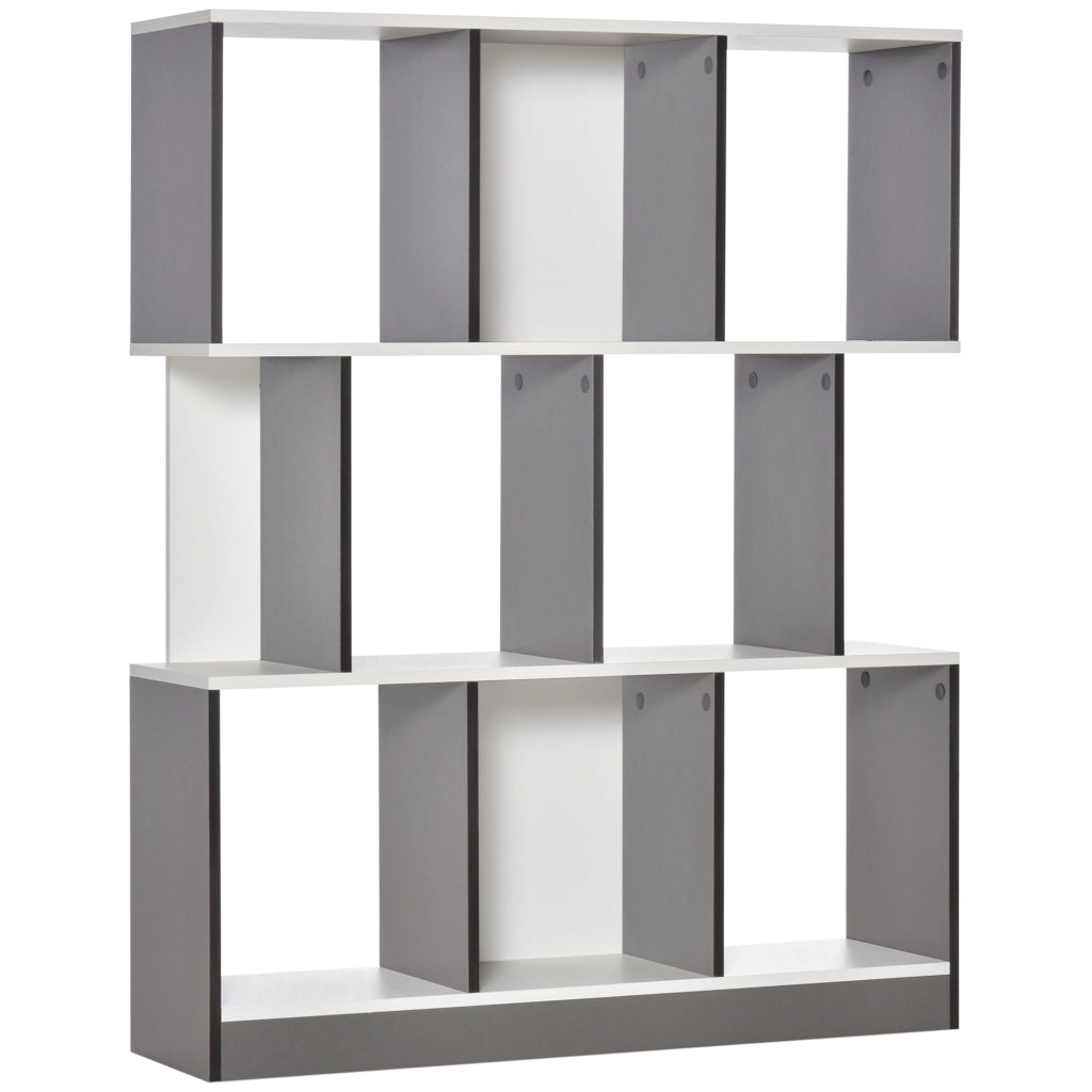 Libreria ¨C Zephmum ¨C Grigio Carbone Legno 100x24x124 cm
