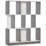 Libreria ¨C Zephmum ¨C Grigio Carbone Legno 100x24x124 cm