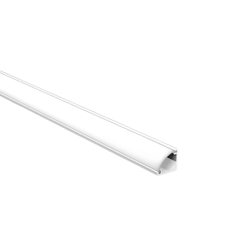 Trade Shop - 10pz Profilo In Alluminio 2mt Angolare A Plafone Sezionabile Per Strip Led Al-27 -