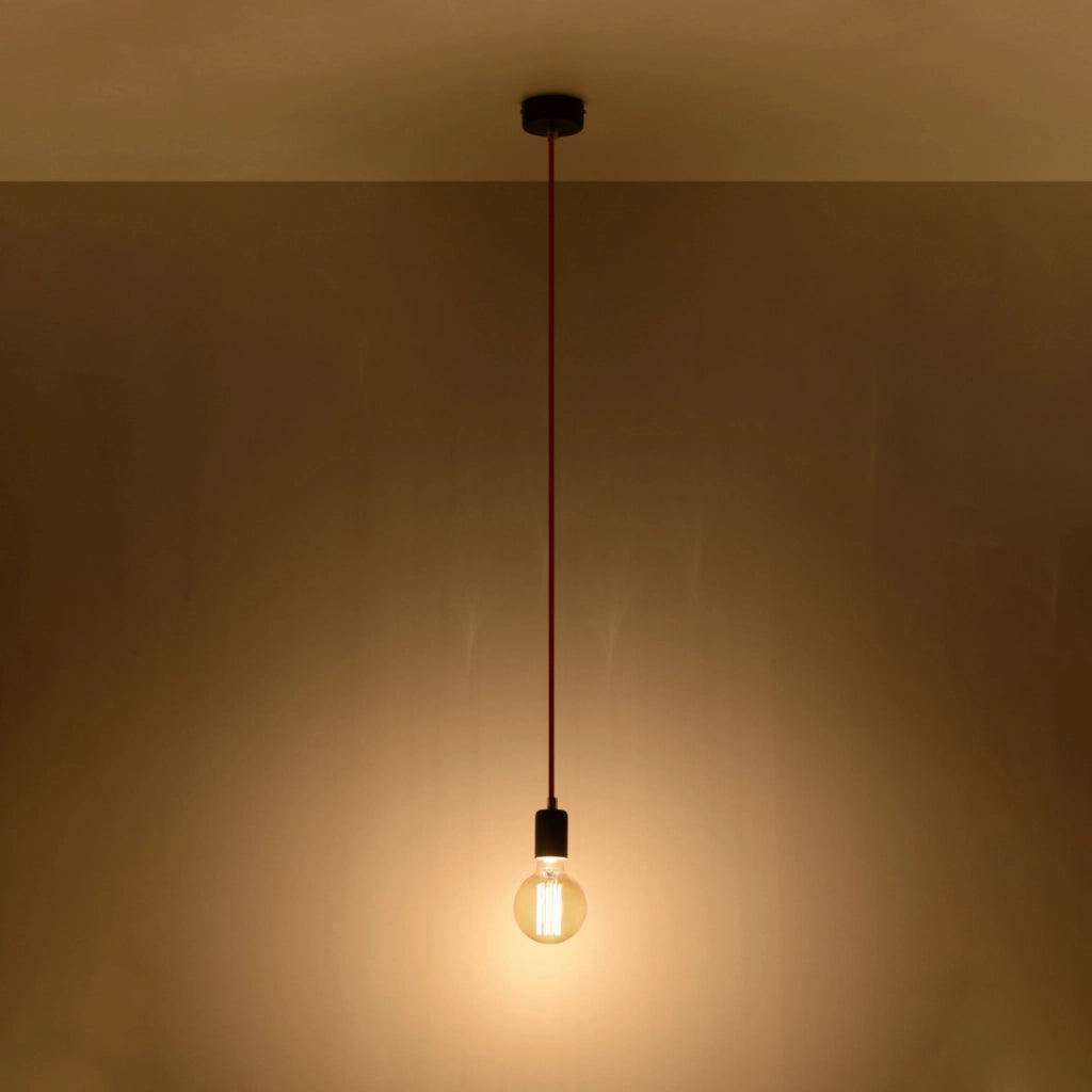 Lampada sospensione Nikolo nera metallo E27 Pure Lume