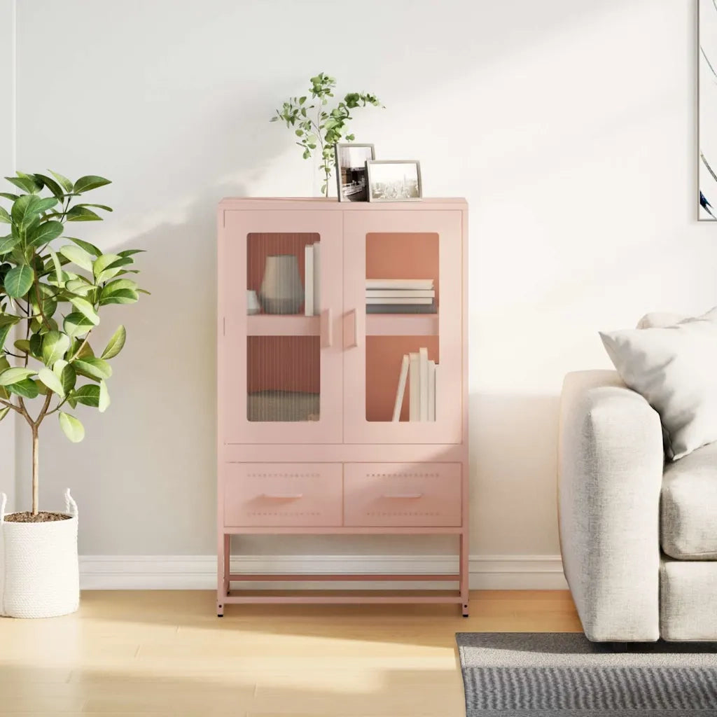 Credenza Rosa 68x39x111,5 cm Acciaio