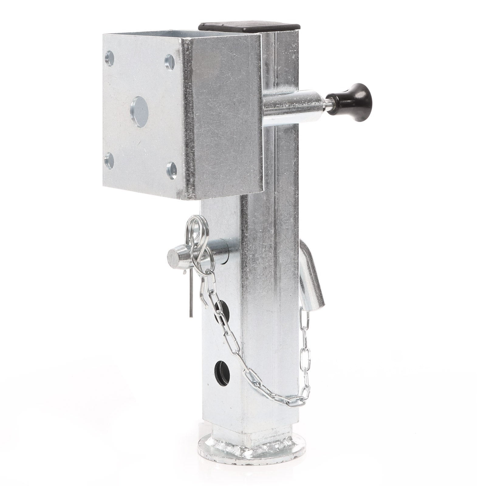 Set 2 piedi stabilizzatori per rimorchi roulotte 350mm, orientabili max 1300kg