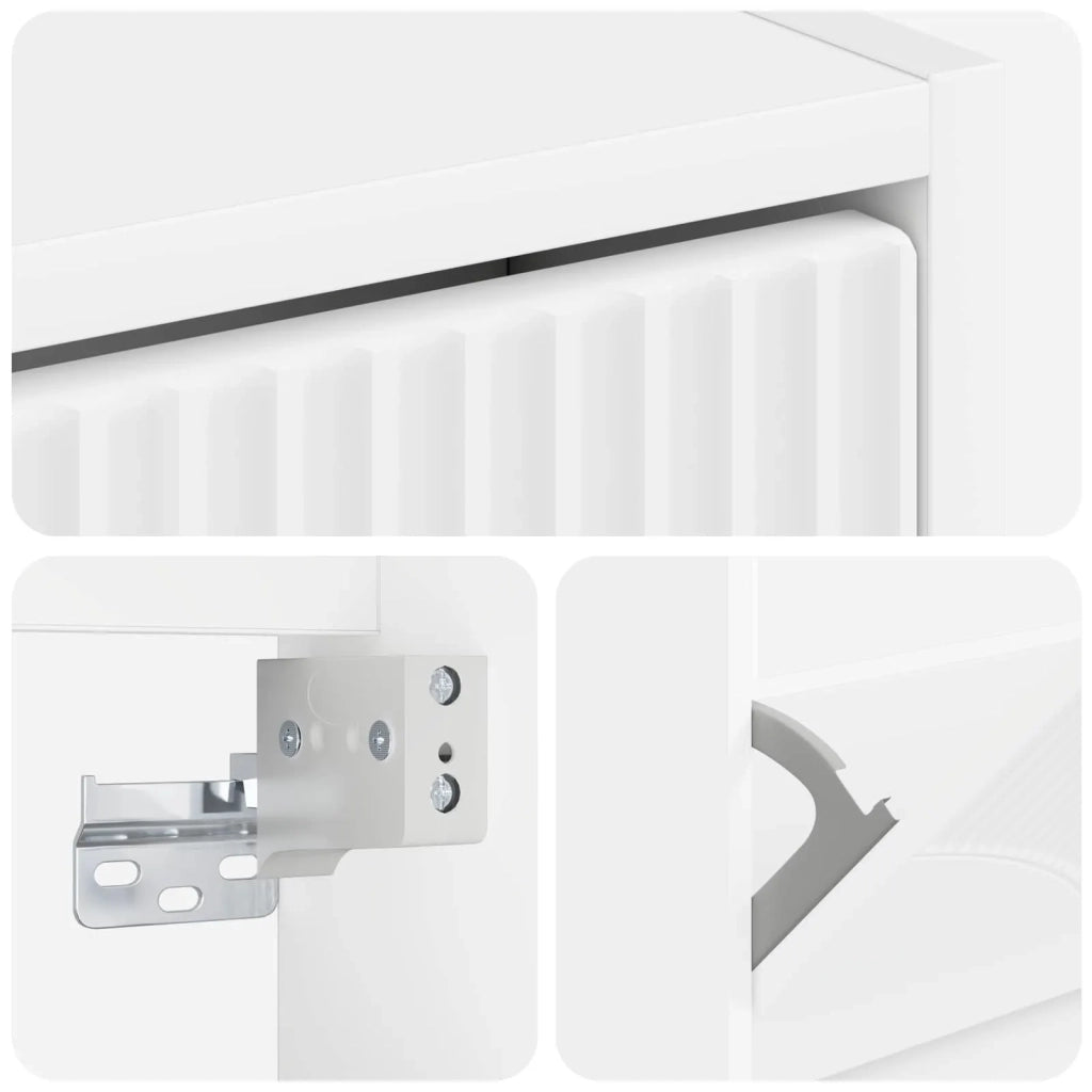 Mobiletto per Scarpe da Muro HOORN 71 x 17 x 43 cm Bianco 897285