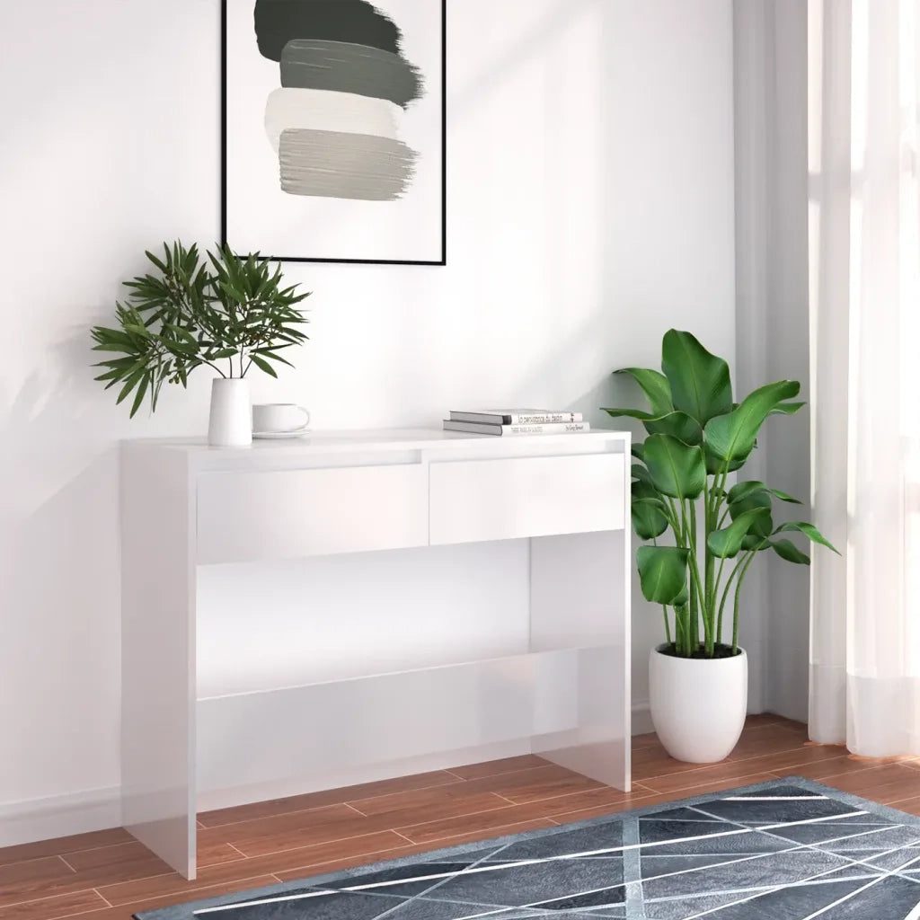 Tavolo Consolle | Tavolo d'Ingresso Bianco 100x35x76,5 cm in Truciolato