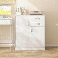 Cassettiera Bianca 74x35x84 cm Perfetta per Camera da Letto