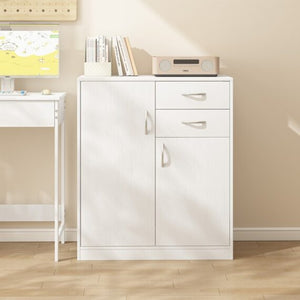 Cassettiera Bianca 74x35x84 cm Perfetta per Camera da Letto