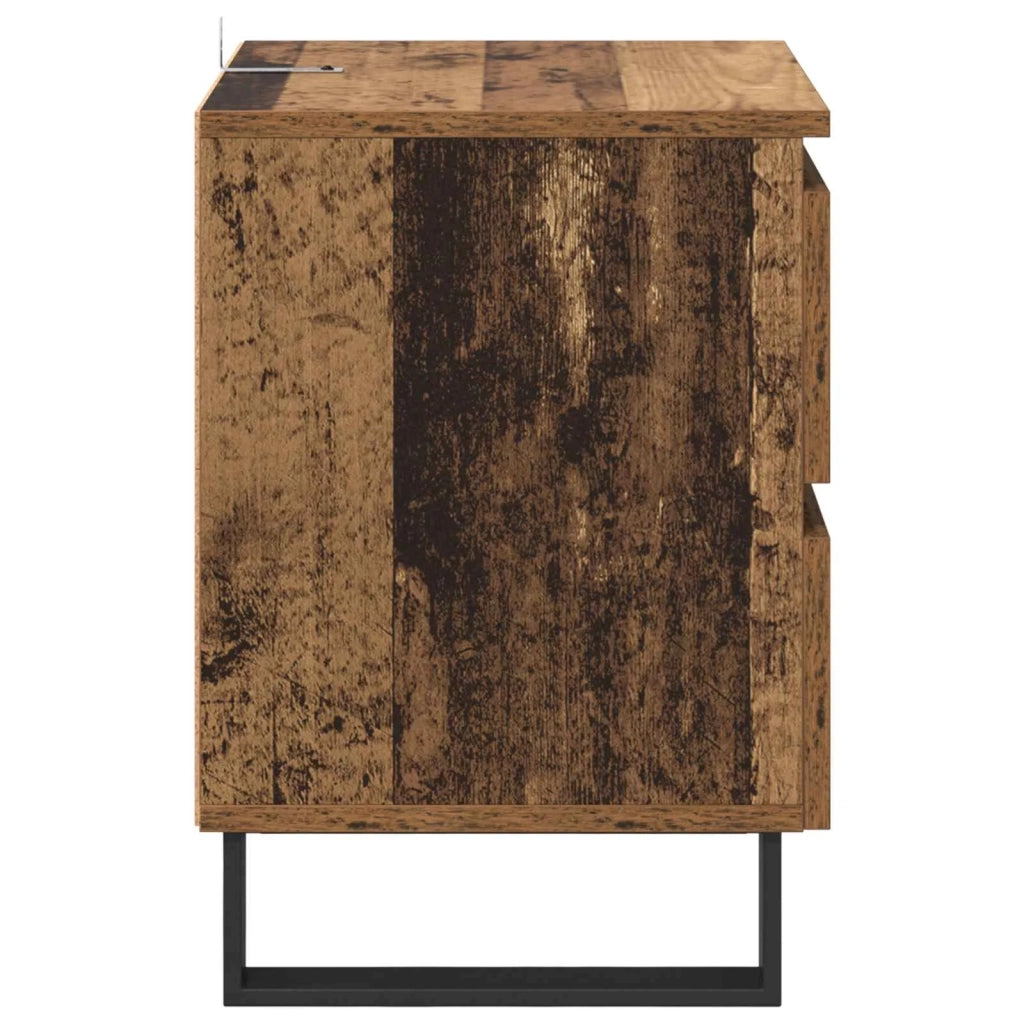 Comodino | Armadio da Notte | Mobiletto da notte con cassetto Legno vecchio 40 x 35 x 50 cm