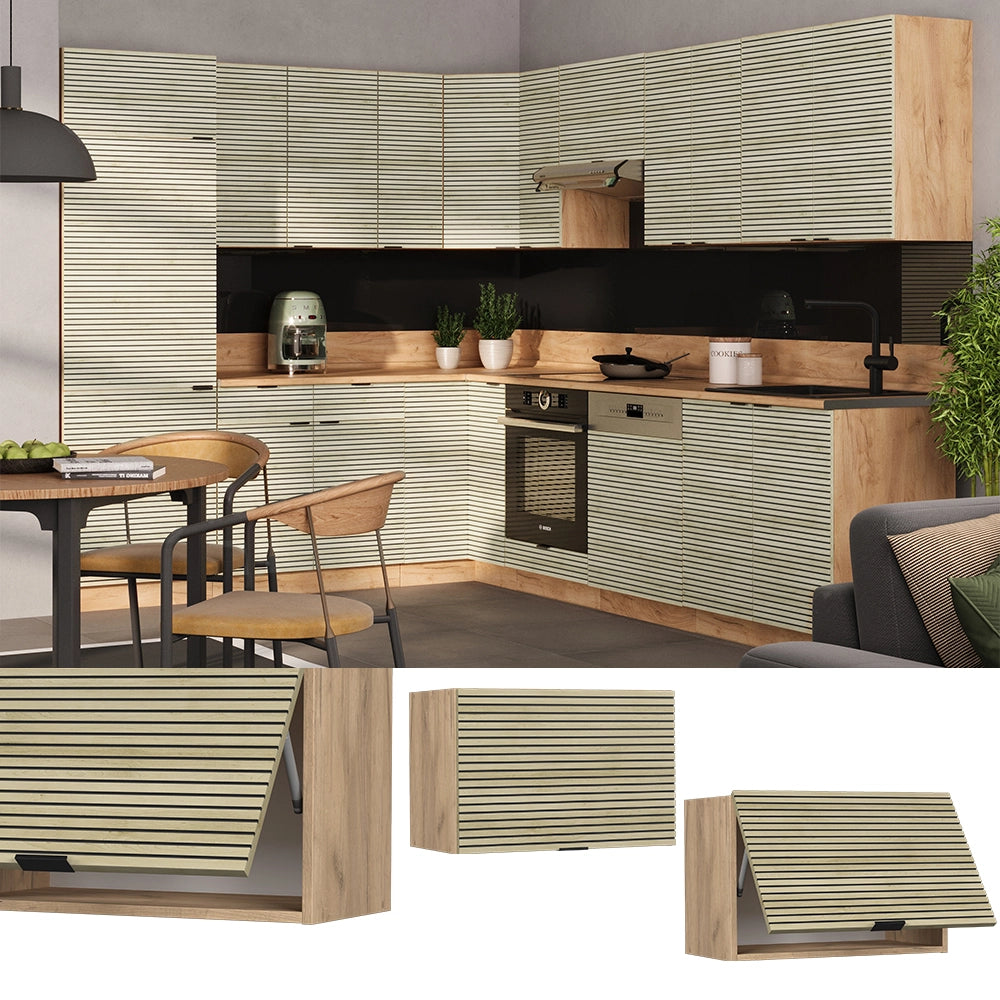 Vicco Pensile da cucina Pannello in quercia 60 cm Piatto