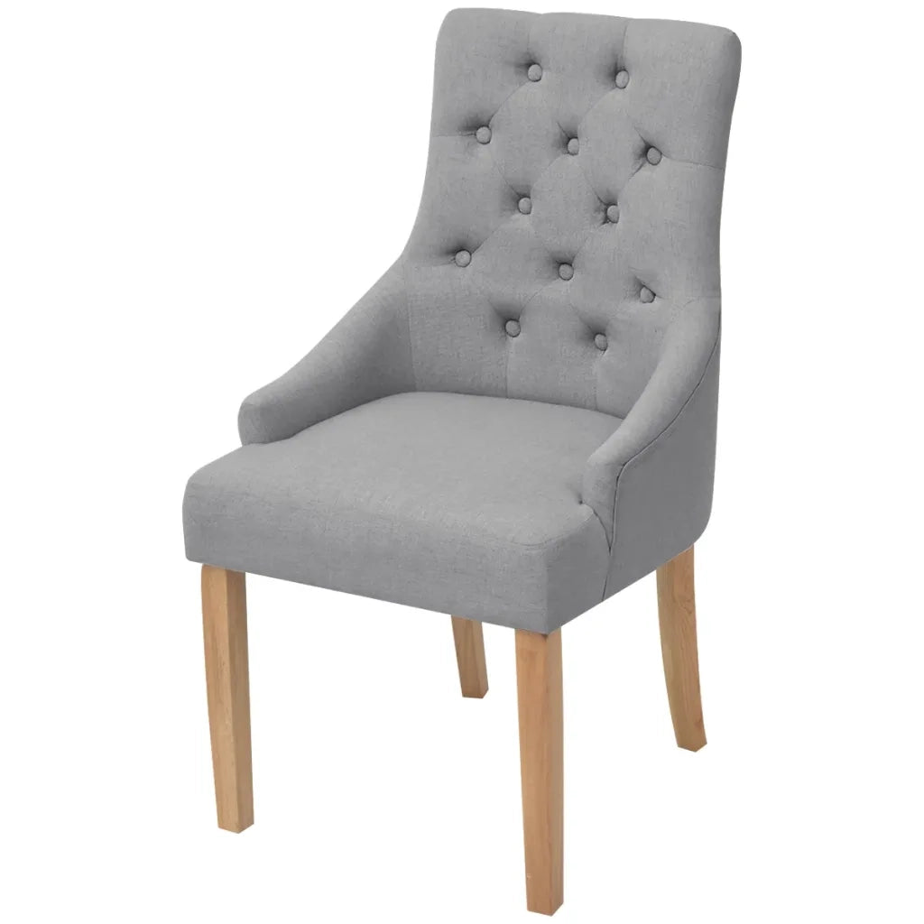 Sedie da Pranzo 4 pz Grigio Chiaro in Tessuto cod mxl 13794