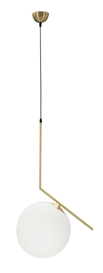 Lampadario Glamy 50x30x100 cm in Ferro e Vetro Bianco e Oro